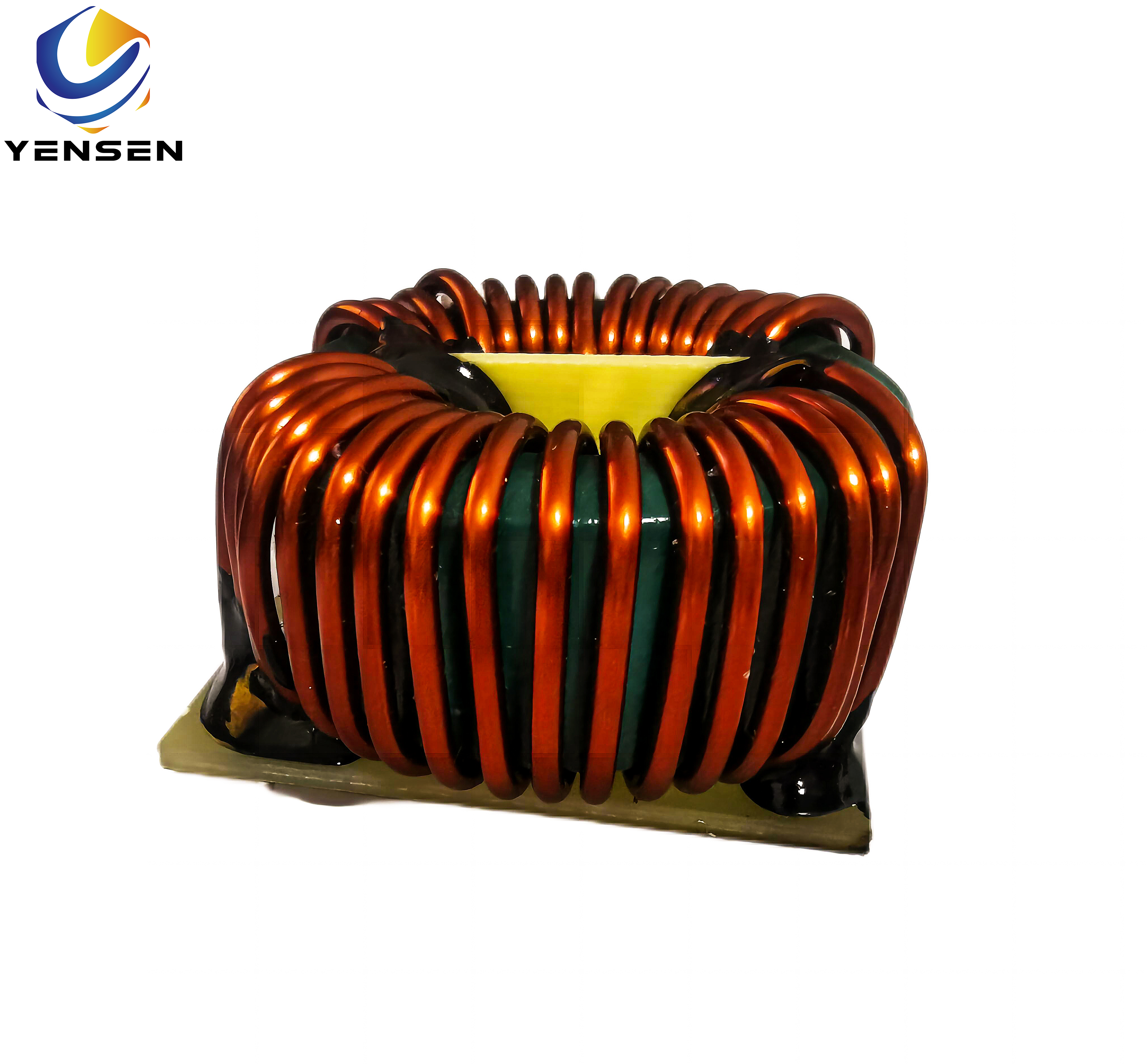 Through-Hole Ring Core Coil Filter Toroidal Common Mode Chokes Inductor with PCB Base